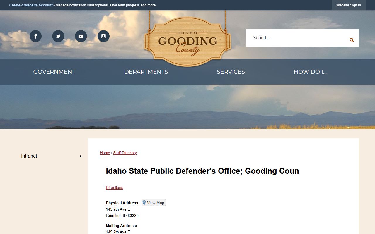 Gooding County Clerk records and court office context