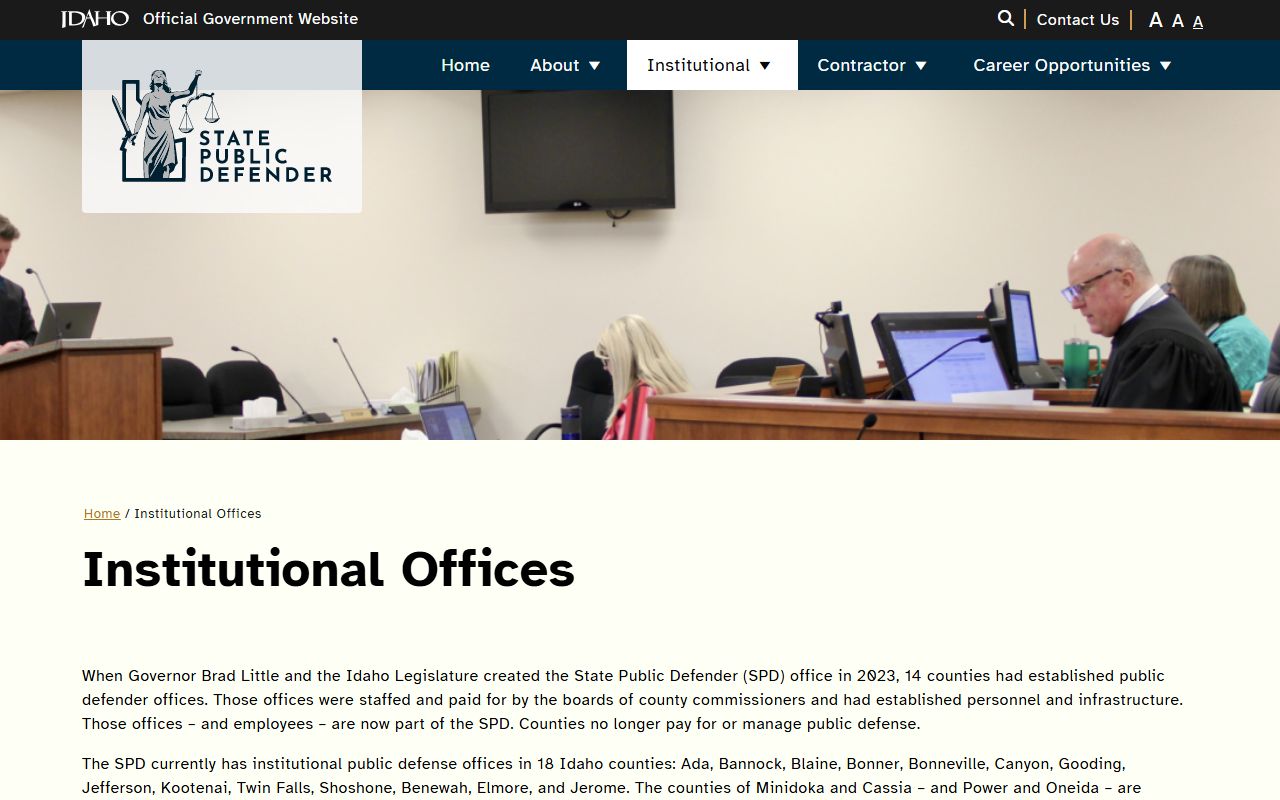 Gooding County arrest records Idaho State Public Defender offices