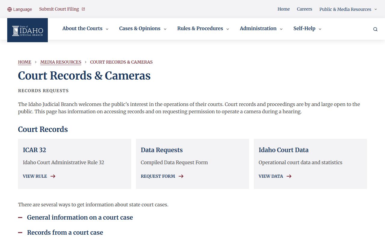 Gooding County Court records Idaho judicial records access guidance